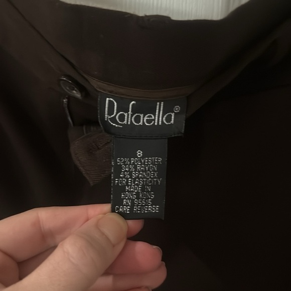 Rafaella brown vintage taper leg pants size 8 - Picture 3 of 4